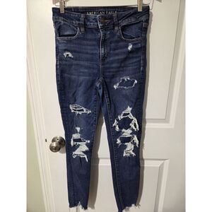 American Eagle Ne(X)t Level Stretch Distressed Skinny Jeans Size 8 Regular
